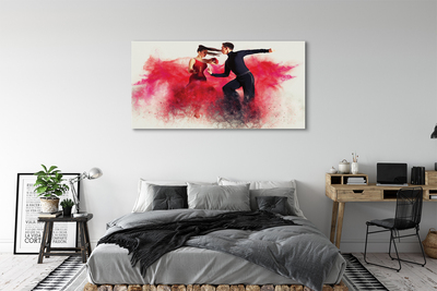 Pintura em tela Pessoas fumaça vermelha