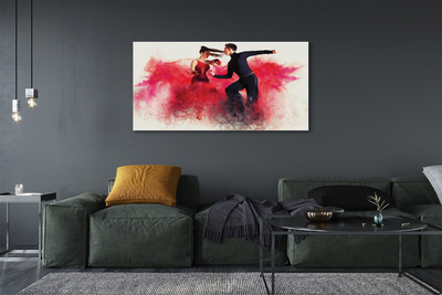 Pintura em tela Pessoas fumaça vermelha