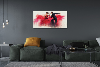 Pintura em tela Pessoas fumaça vermelha