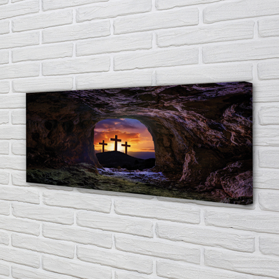 Quadro em tela Cruzes do Pôr do Sol