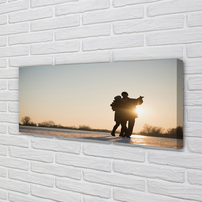 Quadro em tela As pessoas dançam no inverno