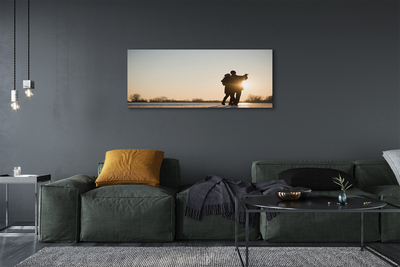 Quadro em tela As pessoas dançam no inverno