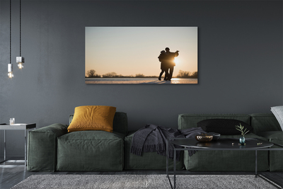 Quadro em tela As pessoas dançam no inverno