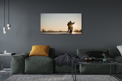 Quadro em tela As pessoas dançam no inverno