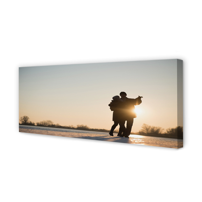 Quadro em tela As pessoas dançam no inverno