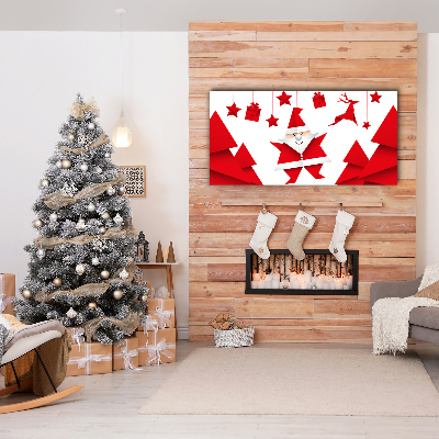 Quadro de parede em tela Presentes de Natal do Papai Noel