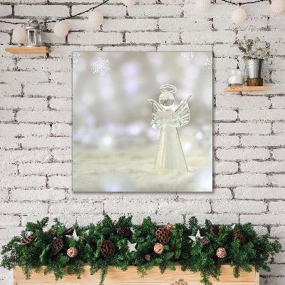Quadro em tela Enfeite de anjo de vidro de Natal