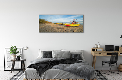 Pintura em tela Barcos de praia de Gdańsk