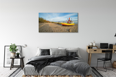 Pintura em tela Barcos de praia de Gdańsk