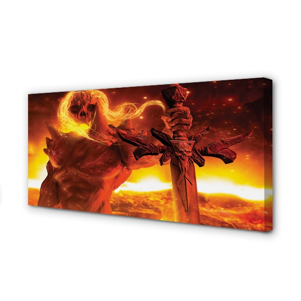 Pintura em tela Espada de figura terrível