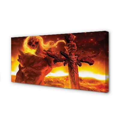 Pintura em tela Espada de figura terrível