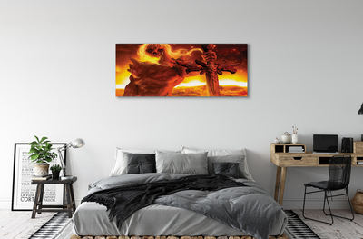 Pintura em tela Espada de figura terrível