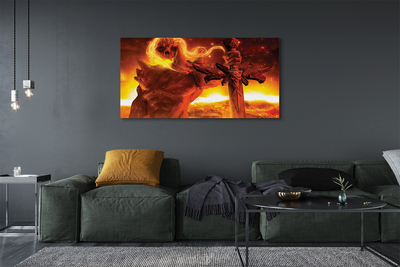 Pintura em tela Espada de figura terrível