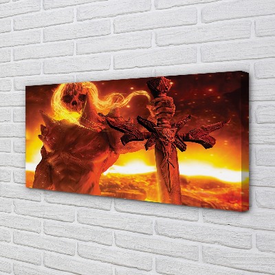 Pintura em tela Espada de figura terrível