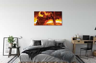 Pintura em tela Espada de figura terrível