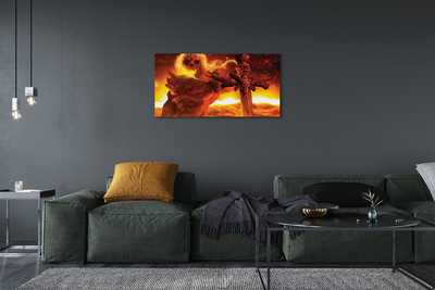 Pintura em tela Espada de figura terrível