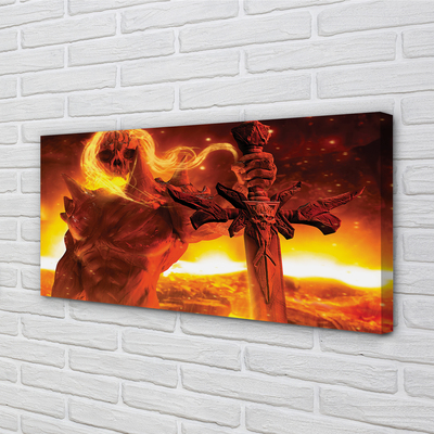 Pintura em tela Espada de figura terrível