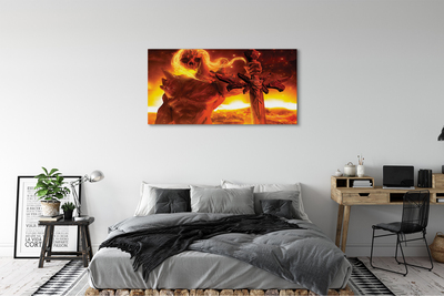 Pintura em tela Espada de figura terrível