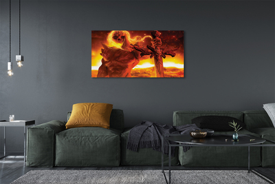 Pintura em tela Espada de figura terrível