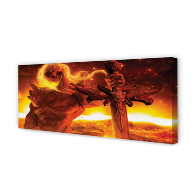 Pintura em tela Espada de figura terrível