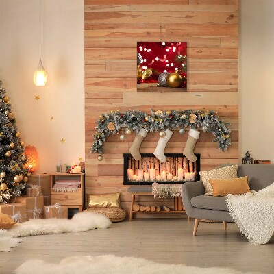Quadro de parede em tela Árvore de Natal, enfeites de Natal, decorações