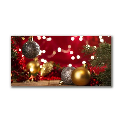 Quadro de parede em tela Árvore de Natal, enfeites de Natal, decorações
