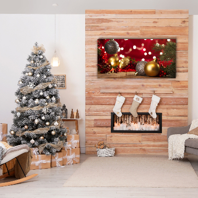 Quadro de parede em tela Árvore de Natal, enfeites de Natal, decorações