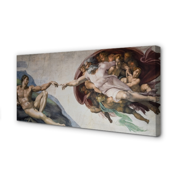 Pintura em tela A Criação de Adão - Michelangelo