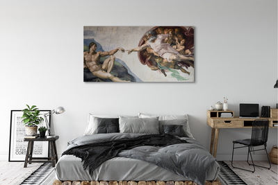 Pintura em tela A Criação de Adão - Michelangelo