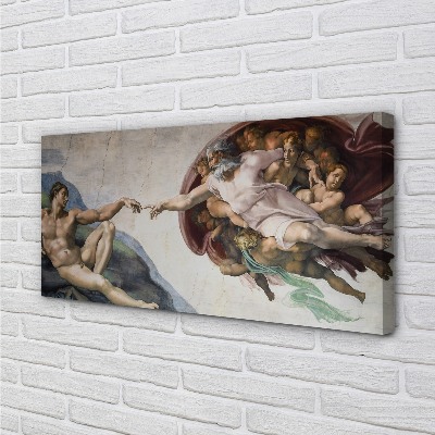 Pintura em tela A Criação de Adão - Michelangelo