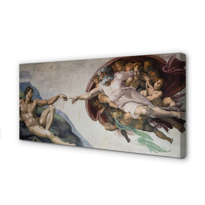 Pintura em tela A Criação de Adão - Michelangelo