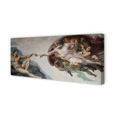 Pintura em tela A Criação de Adão - Michelangelo