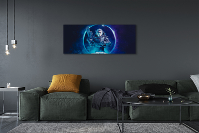 Pintura em tela Mulher espacial lua