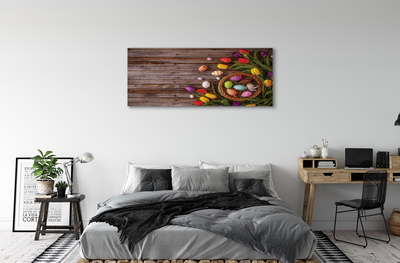 Quadro em tela Ovos tulipas placas
