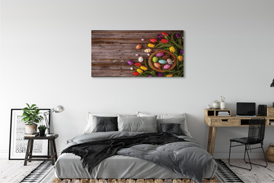 Quadro em tela Ovos tulipas placas