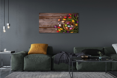 Quadro em tela Ovos tulipas placas