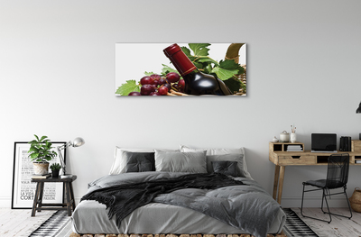 Pintura em tela Cesta de uvas e vinho