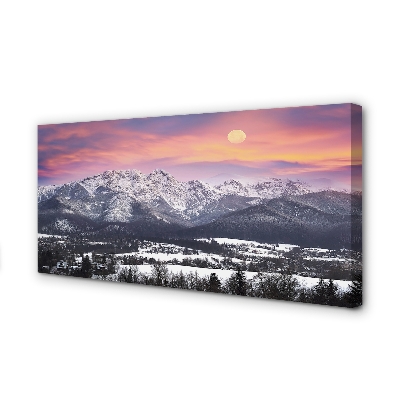 Quadro em tela Montanhas neve de inverno