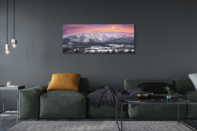 Quadro em tela Montanhas neve de inverno