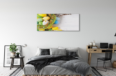 Quadro em tela Ovos, amentilhos, tulipas