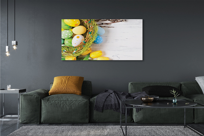 Quadro em tela Ovos, amentilhos, tulipas