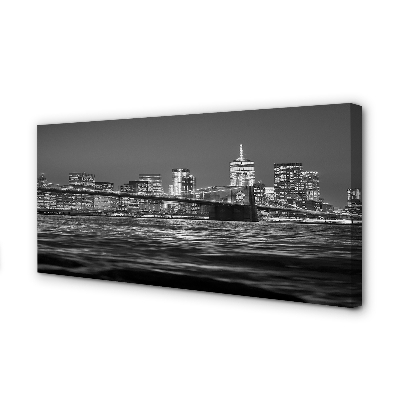 Quadro em tela Panorama do rio Bridge