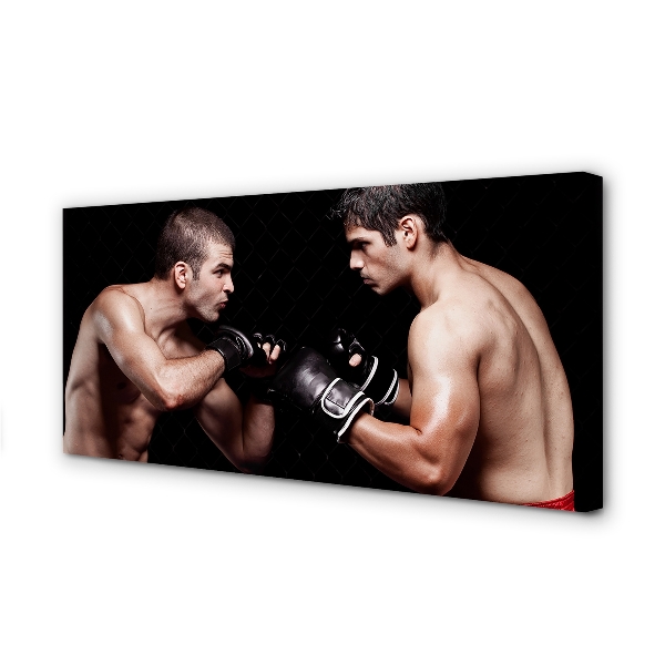 Pintura em tela Pessoas lutam com luvas