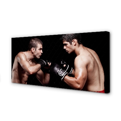 Pintura em tela Pessoas lutam com luvas
