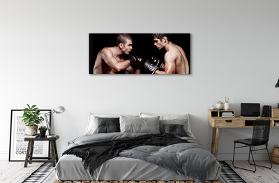 Pintura em tela Pessoas lutam com luvas