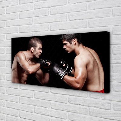 Pintura em tela Pessoas lutam com luvas