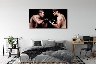 Pintura em tela Pessoas lutam com luvas