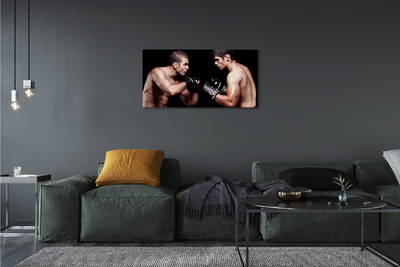 Pintura em tela Pessoas lutam com luvas