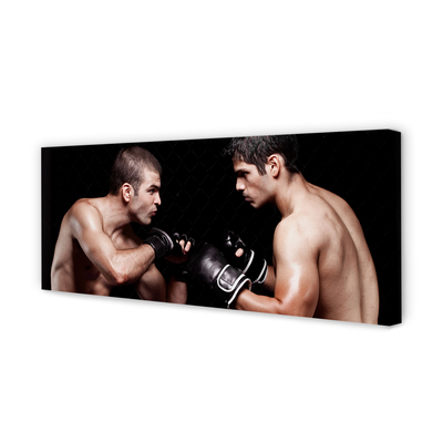 Pintura em tela Pessoas lutam com luvas