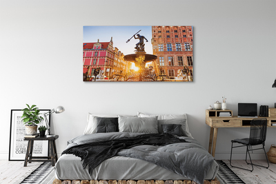 Quadro em tela Fonte do Monumento de Gdansk